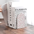thumbnail image 6 of Sikiie Floral Bookends 1 Pair, Wood Bookends for Shelves, Book Ends for Shelves, Book Shelf Holder for Home Office, 6 of 7