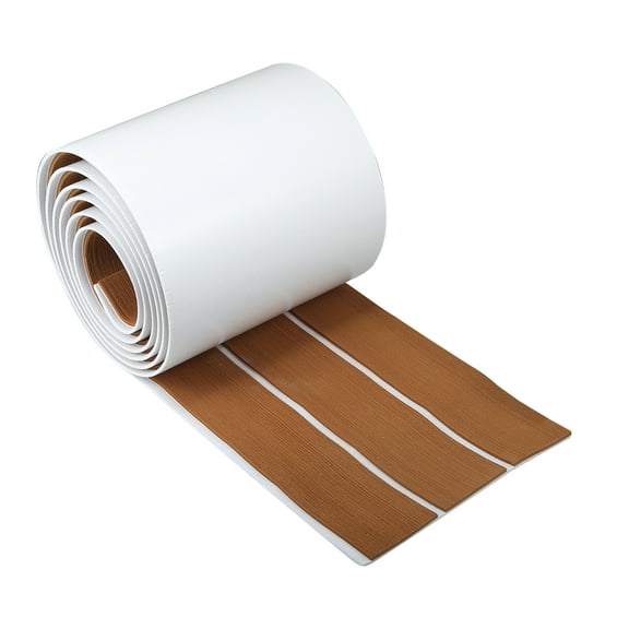 95"x7" EVA Decking Sheet Mat Non-Slip for Boat Yacht Marine Deck Pad RV Car Trunk Flooring Carpet Brown White