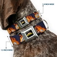 thumbnail image 2 of Crunchyroll Pet Collar, Dog Collar Metal Seatbelt Buckle, My Hero Academia Flame Hero Endeavor Pose Blue, 20 to 31 Inches 1.5 Inch Wide, 2 of 8