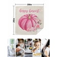 thumbnail image 4 of Fall Pink Pumpkins Cloth Napkins Set of 6 Reusable Dinner Napkins, Thanksgiving Harvest Watercolor Flowers Cocktail Napkin Washable Table Napkins for Wedding/Holiday Party/Baby Shower 20"x20", 4 of 7