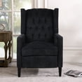 thumbnail image 5 of ARCTICSCORPION Classic Elegant Wingback Button Tufted Recliner Chair, Black, 5 of 7