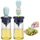 thumbnail image 1 of 2 Pack Glass Olive Oil Dispenser ,2 In 1 Oil Dispenser Bottle with Brush, Silicone Dropper Measuring Oil Dispenser for Kitchen Cooking, Frying, Baking, 1 of 5