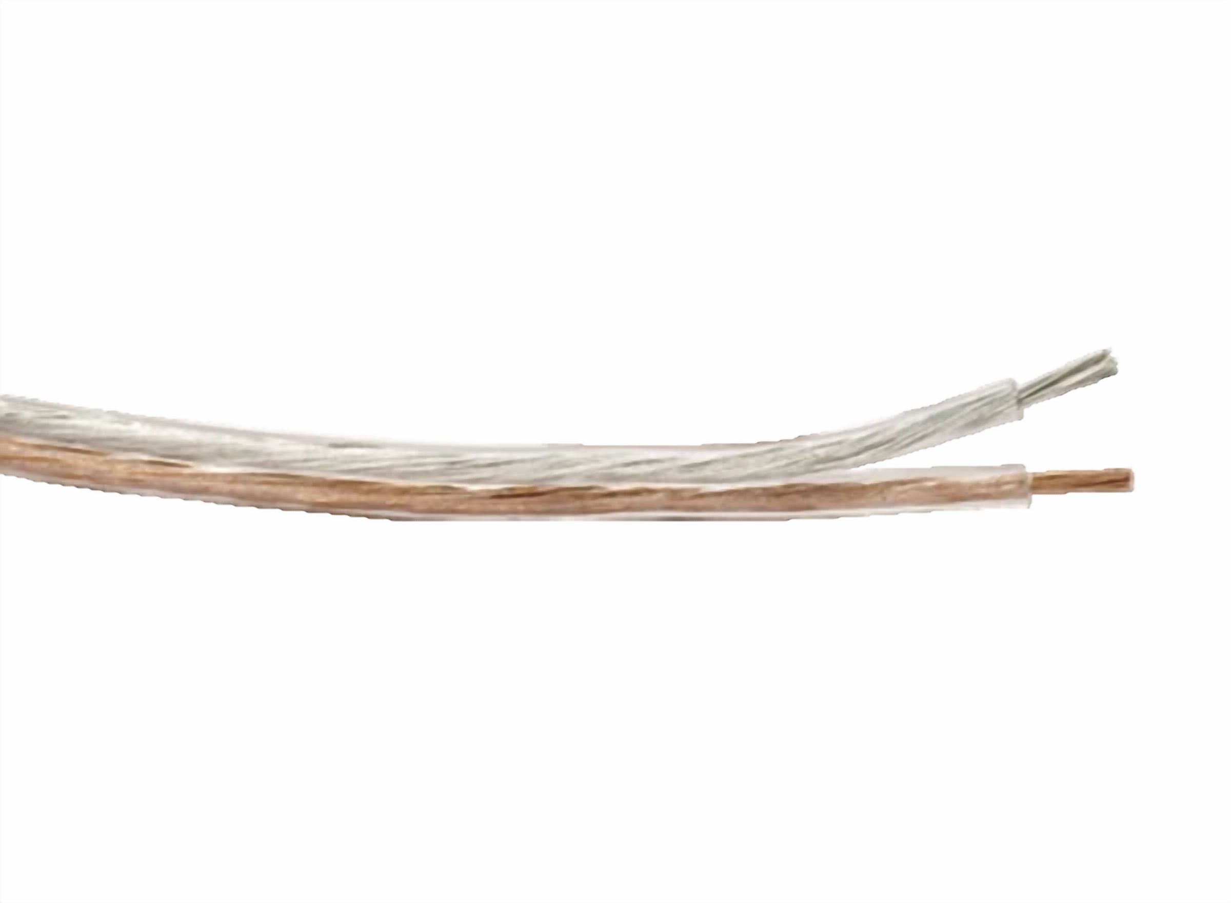 Car Home Audio Transparent Speaker Wire 50Ft 14/2 Gauge Clear Flex Cable 14Awg