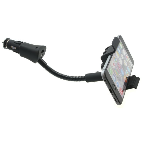 Charger Car Mount for LG Premier Pro Plus (L455DL) - Holder DC Socket USB Port Cradle Rotating