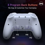 Ultimate PC Controller, EasySMX Bluetooth Controller for PC/IOS/Android/Switch/Steam, with RGB Lights, Micro Hall Triggers & Detachable Joysticks, Remappable Buttons