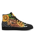thumbnail image 2 of Dachshund Sunflower American High Top Canvas Shoes Sneakers Black Size 13, 2 of 7