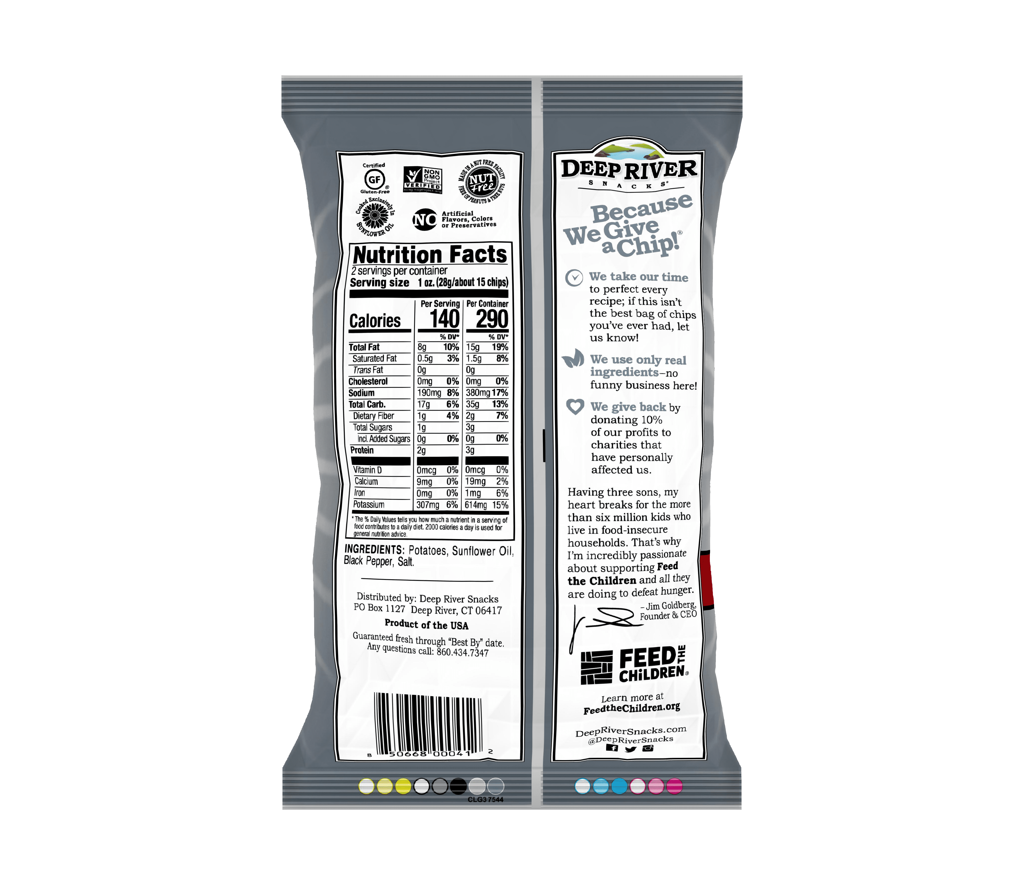 Cracked Pepper & Sea Salt Kettle Chips, 2oz, 24 Ct