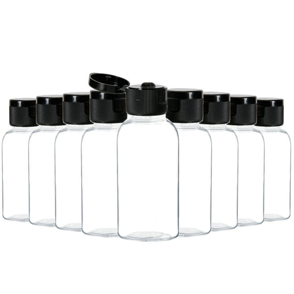 Youngever 20 Pack 1 Ounce Empty Squeeze Containers with Disc Cap, Empty Travel Bottles for Toiletries TSA Approved Leak Proof Squeezable Travel Size Containers, Plastic Toiletry Bottles with Flip Cap