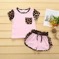 thumbnail image 2 of XZNPDUCQ Toddler Girls Summer Clothes Embroiderey Waffle Knit Short Sleeve T-Shirt Tees + Casual Shorts Casual Elastic Shorts 2Pcs Summer 2Pcs T Shorts Set Dailywear Pink，3-4 Years, 2 of 7