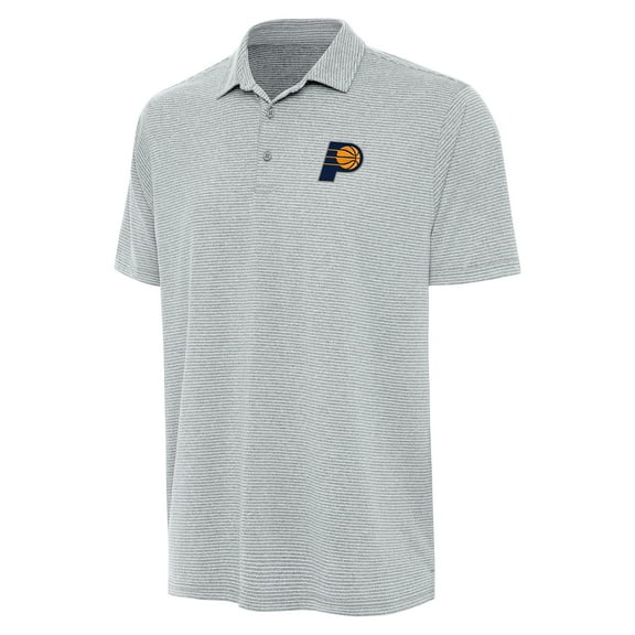 Men's Antigua  Heather Gray Indiana Pacers Scheme Polo