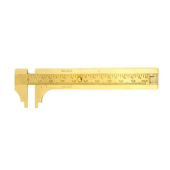 Big Horn 19208 4" 100mm Brass CALIPER Sliding Vernier Ruler Gauge Gem Tool Bead Measuring Inch