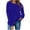 Blue, variant on ShiShine Crewneck Sweatshirt for Women Long Sleeve Pullover Tops Drop Shoulder Sweatshirts