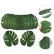 thumbnail image 1 of Moluckfu 12Ud Manteles Para Con Hojas De Monstera Artificiales De Poliéster Para Natural Y Tropical, 1 of 8