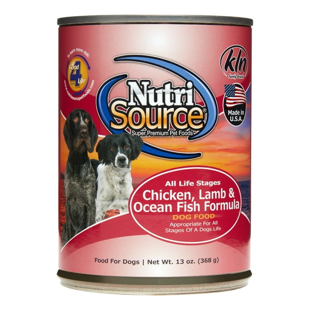 (12 Pack) NutriSource Chicken, Lamb & Ocean Fish Formula Wet Dog Food