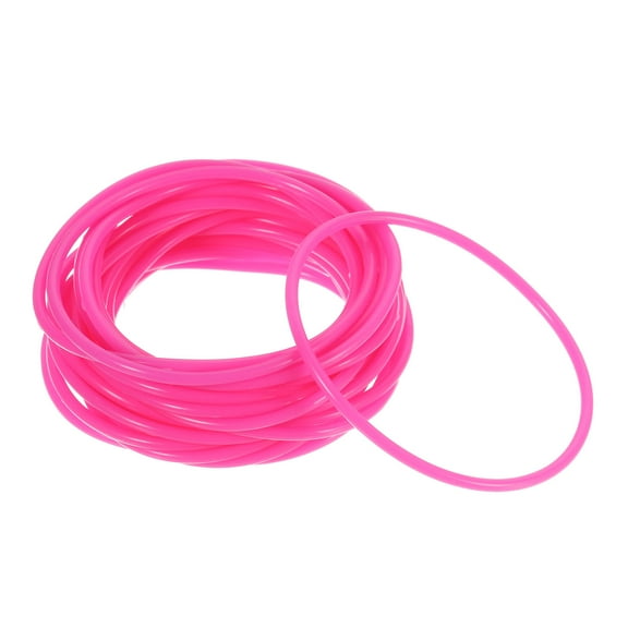 Uxcell Silicone Jelly Bracelets 80's Glow Bangles Bands Neon Bracelet Wristband Rose Red 60 Pack