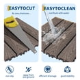 thumbnail image 4 of EDTara Interlocking Deck Tiles Use Wood Plastic Composite for Waterproof, Weather-Resistant Flooring, Designed To Snap Together Easily for Fast Installation On Balconies, Patios, or In Gardens, 4 of 7