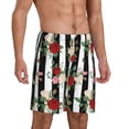 thumbnail image 2 of Wukai Rose Flowers Men’s Short Pajama Pants With Pockets Soft Sleep Pj Shorts for Men-4X-Large, 2 of 6