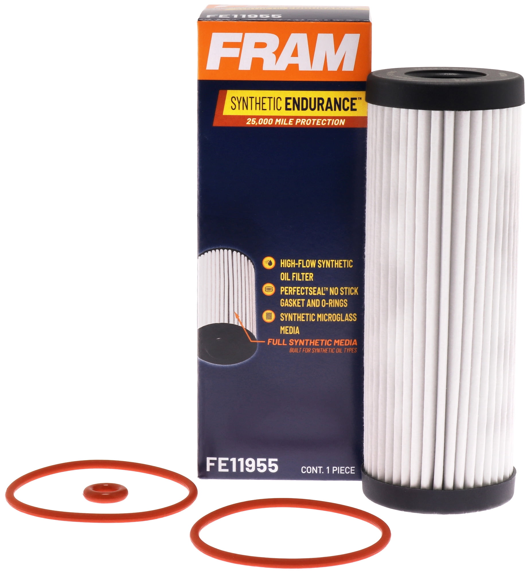 FRAM Synthetic Endurance, FE11955, 25K mile Premium Oil Filter for