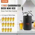 thumbnail image 2 of VEVOR Beer Growler Tap System, 170Oz 5L Mini Keg, 304 Stainless Steel Pressurized Beer Growler, Keg Growler with Pressure Display, CO2 Regulator Faucet, Leak-Proof Ring For Draft, Homebrew, 2 of 9