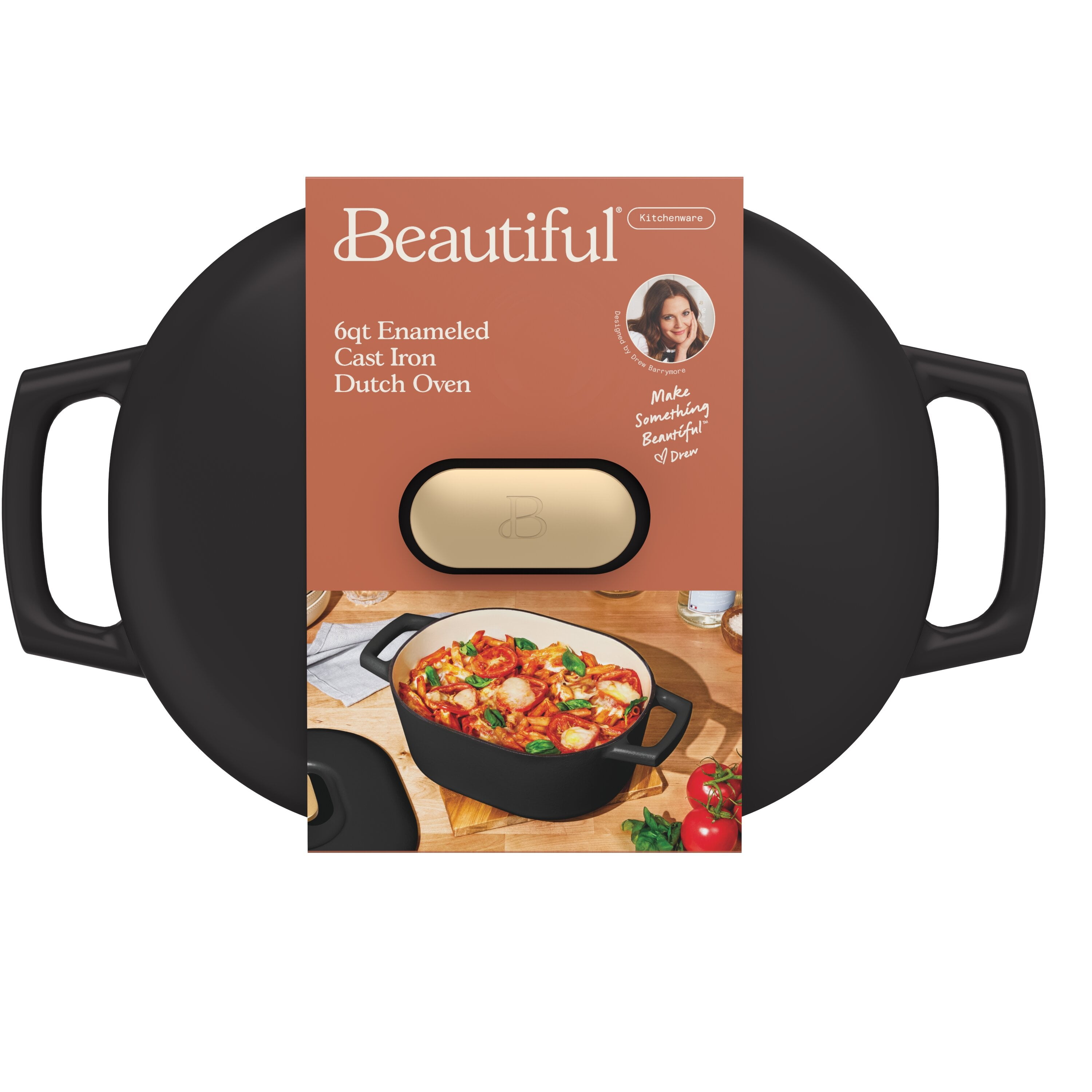 Beautiful by Drew Barrymore 6-Quart Enamel Dutch Oven, Dutch Oven