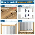 thumbnail image 5 of Muzata Paquete De 50 Balaustres De Aluminio Para Cubierta De 32 Pulgadas, Redondos, Negros, Barandillas Para Escaleras, Porche, Escaleras, Husillos De 3/4 Pulgadas De Diámetro, Huecos Para Madera Y Cu, 5 of 5
