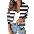 thumbnail image 2 of Ftwytp Womens Casual Jacket Long Sleeve Full Zip Coats Solid Pocket Jacket Outwear Sportswear Coats Stripe Print Cardigan Outwear Zipper Sweatshirts, 2 of 7