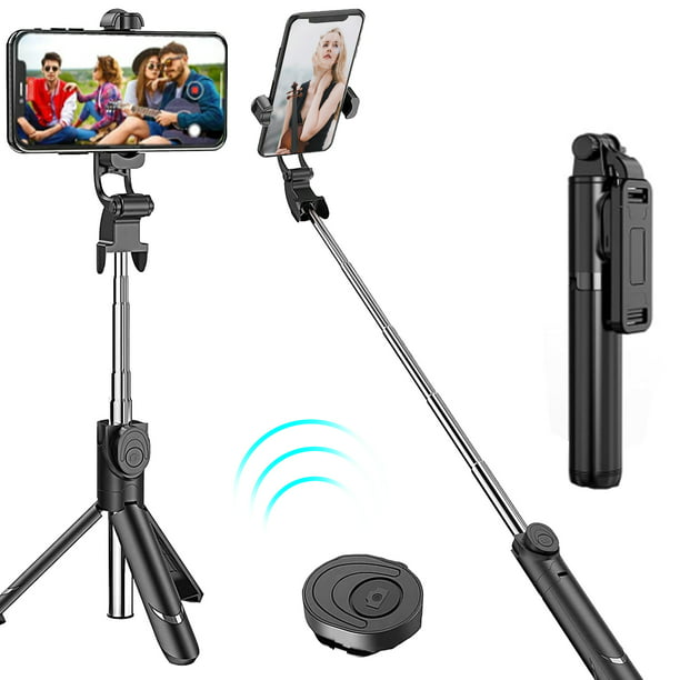 Selfie Stick, Extendable Tripod Selfie Stick Wireless Compatible for iPhone XR/XS/X/8/Plus/7/Plus/SE/6S/6/Plus, Galaxy S9/S8/S7/S6, Android, More, Black - Walmart.com