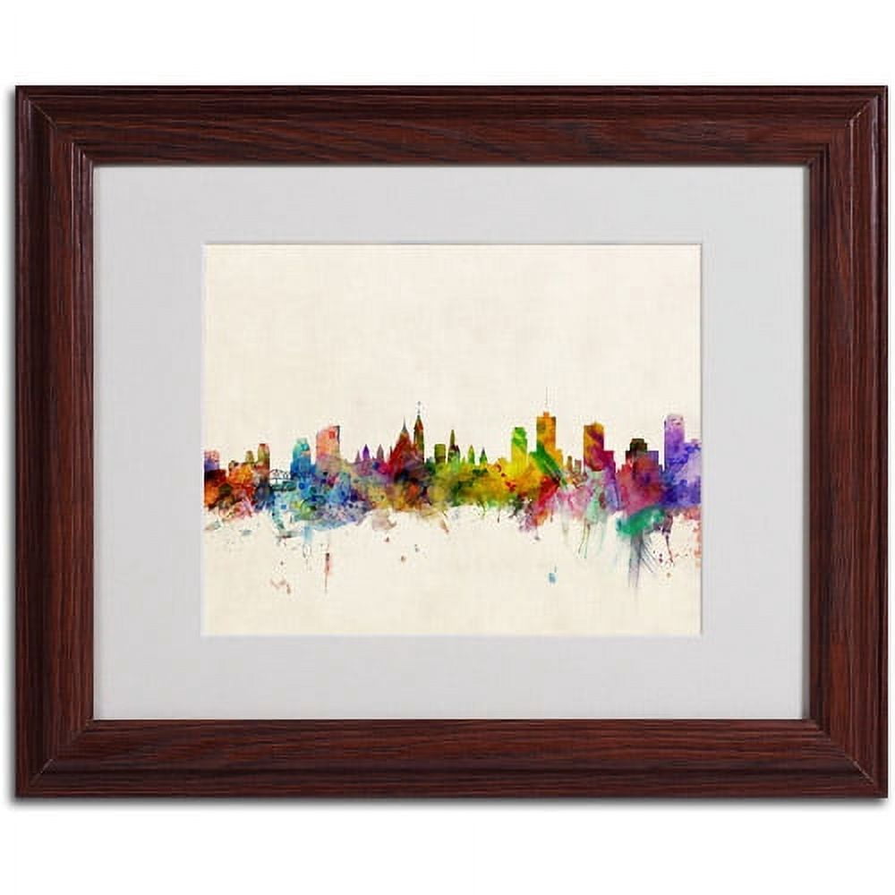 Trademark Fine Art "Ottawa, Canada" Canvas Art by Michael Tompsett, Wood Frame