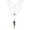 Green, variant on Gothic Crescent Moon Black Crystal Layered for Women Witchy Gift