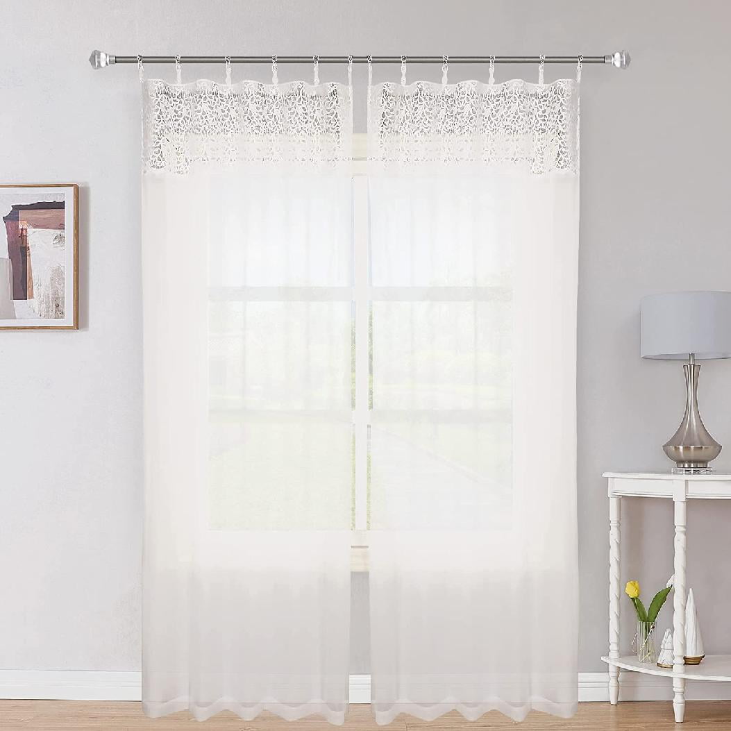 Sheer Curtains Boho Sheer Curtain for Living Room Bedroom, Elegant