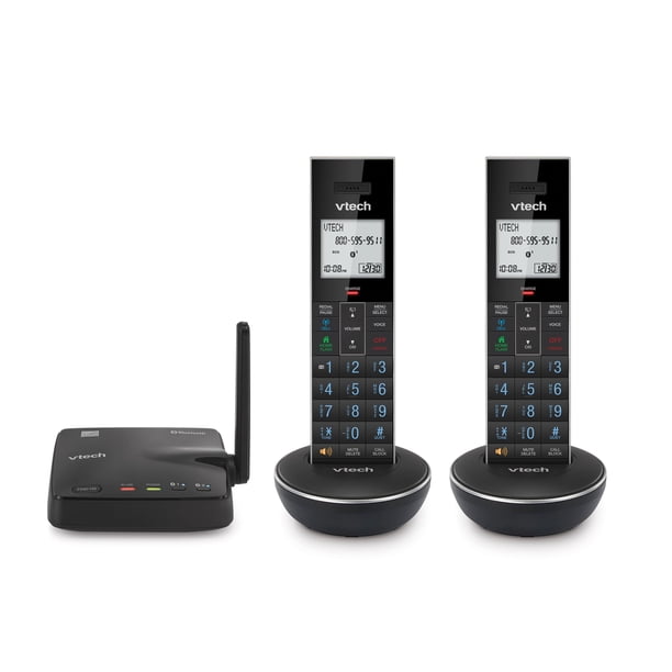 Teléfono inalámbrico VTech LS6331-2 con 2 auriculares, Bluetooth, DECT 6.0