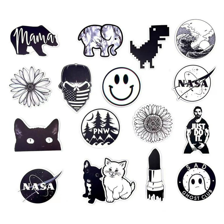 cool #stickers #black #and #white #coolstickersblackandwhite  Black and  white stickers, Cute laptop stickers, Iphone case stickers