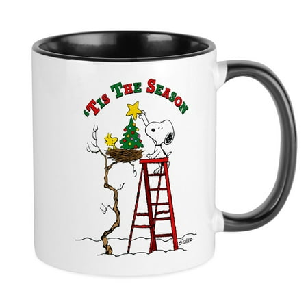 

CafePress - Peanuts Tis The Season 15 Oz Ceramic Large Mug - Ceramic Coffee Tea Novelty Mug Cup 11 oz