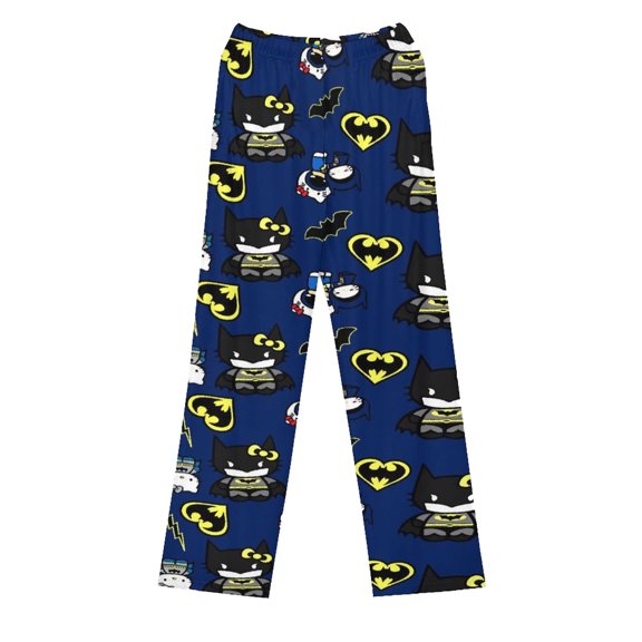 Cute Hello Kitty Batman Anime Cartoon Characters Pajamas Pants for Women Men Valentine's Day Couples Casual Sleepwear Pants,Color 6,2XL