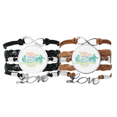 thumbnail image 1 of Construccion de China Great Wall * wordcloud Pulsera pareja de cuerdas de cuero Unbranded M, 1 of 3