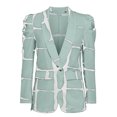thumbnail image 3 of Vedolay Women's Suit Jackets Women's Oversized Blazer Jackets Casual Lapel Collar Open Front Button Work Office Top,Green XXL, 3 of 4