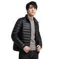 thumbnail image 2 of JIKNTTR Mens Lightweight Packable Puffer Jacket Lightweight Puffer Down Jacket Stand Collar Thin Coats Trendy Warm Quilted Jackets Travel Warm Puffy Winter Jacket Coat, 2 of 9