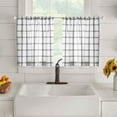 thumbnail image 1 of Farmhouse Living Double Windowpane Plaid Tier Set, White/Black, 30"x24", 1 of 2