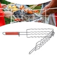 thumbnail image 4 of Grill Basket Stainless Steel BBQ Tool Barbecue Rack for Hot Dog Vegetable Meat, 4 of 11