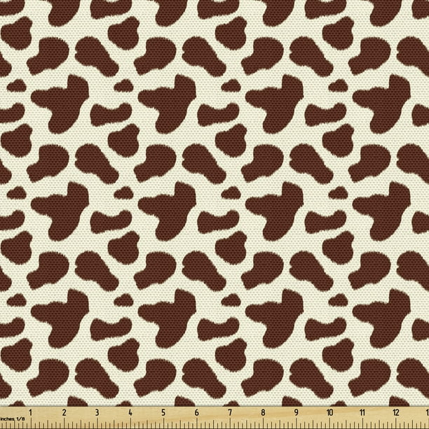 Suede Velvet Cow Print Udder Madness Upholstery Fabric 54 Wide Sold by The  Yard (Deep Copper Cream)