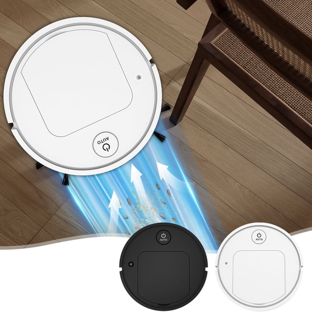 Robot aspiradora 4 en 1 con humidificador y fregona - Fuerte succión para pelo de mascotas y restos grandes - Electrodoméstico inteligente para suelos y alfombras de madera - Recargable por USB