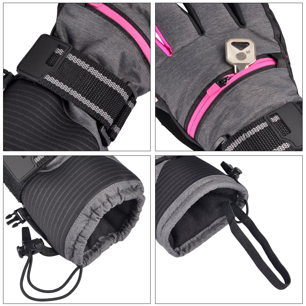 Solaris Men Winter Ski Snow Gloves with Breathable Face Mask The Warmest 3M Insulation Waterproof Outdoor Snowboard Mitt
