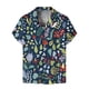 thumbnail image 1 of Camisas De Vestir Para Hombre Camisa de manga corta con flores para hombre, estilo playero de verano, informal, relajada, para perezosos (C, XXL), 1 of 4