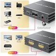 thumbnail image 3 of Adaptador DP a HDMI Dual 4K@60Hz, MST Hub 1-en-2 para monitores duales (modo ext/esp), con salida de audio, comp. con GPU NVIDIA/AMD y PC – incluye cable de alim., 3 of 7