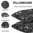thumbnail image 5 of Black Kitchen Tools Throw Pillow Covers 26x26 Inch Set of 2, Modern Cooking Utensil Farmhouse Cookware Waterproof Outdoor Pillow Covers, Decorative Cushion Pillowcases for Couch, Sofa, Bed, Patio, 5 of 9