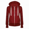 thumbnail image 4 of Godom Hoodies for Women 2025 Fall Zip Up Oversized Fleece Sweatshirt Fashion Jacket Winter Clothing, 4 of 4