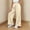 Beige, variant on Juslio Girls Pants Solid Casual Elastic Waist Sports Straight Leg Beige