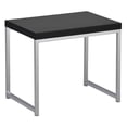 thumbnail image 2 of Home Square End Table in Chrome Metal Leg and Black Wood Top - Set of 2, 2 of 3
