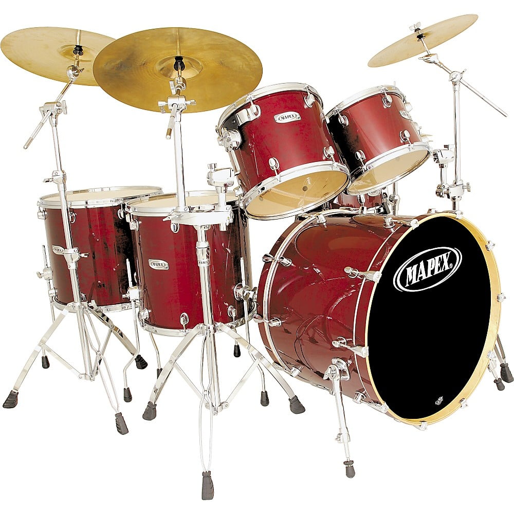 Mapex Pro M 6Piece Power Plus Drum Set with Free Snare Transparent