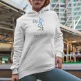 thumbnail image 2 of Forget Me Not, True Love & Faithfulness with Watercolor Bluebonnet Flower Art Merch Gift, White Hooded Sweatshirt or Hoodie, Small, 2 of 5